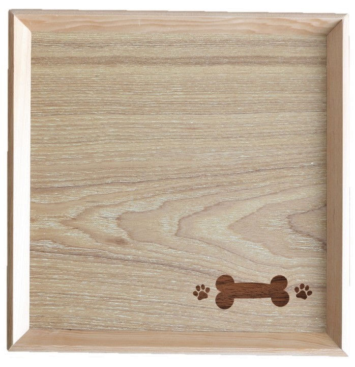 縮圖：足跡方形托盤 30cm 足あとスクエア托盤 A/B款 木製オーバルボール