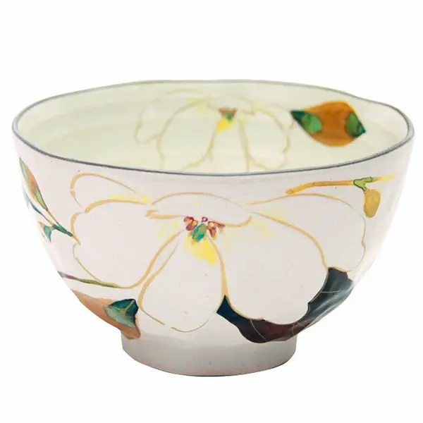 縮圖：日本美濃燒  和藍 花かいろう 飯碗湯呑禮盒（木蓮・附天寶箸）日式茶碗茶杯禮盒 一人食器禮