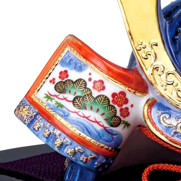 縮圖：染錦 出世兜・青龍松竹梅 日本製陶瓷五月人形 擺飾