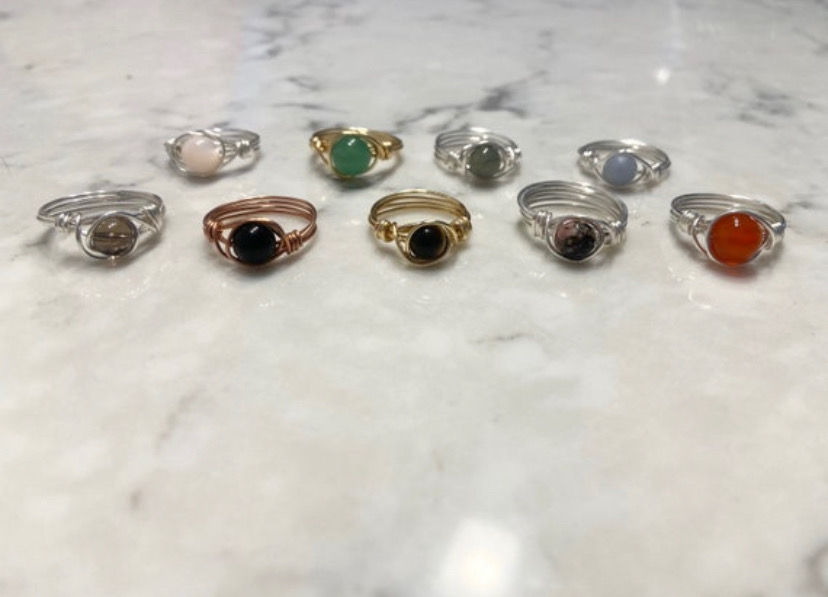 Thumbnail: Wire Wrapped Crystal Rings