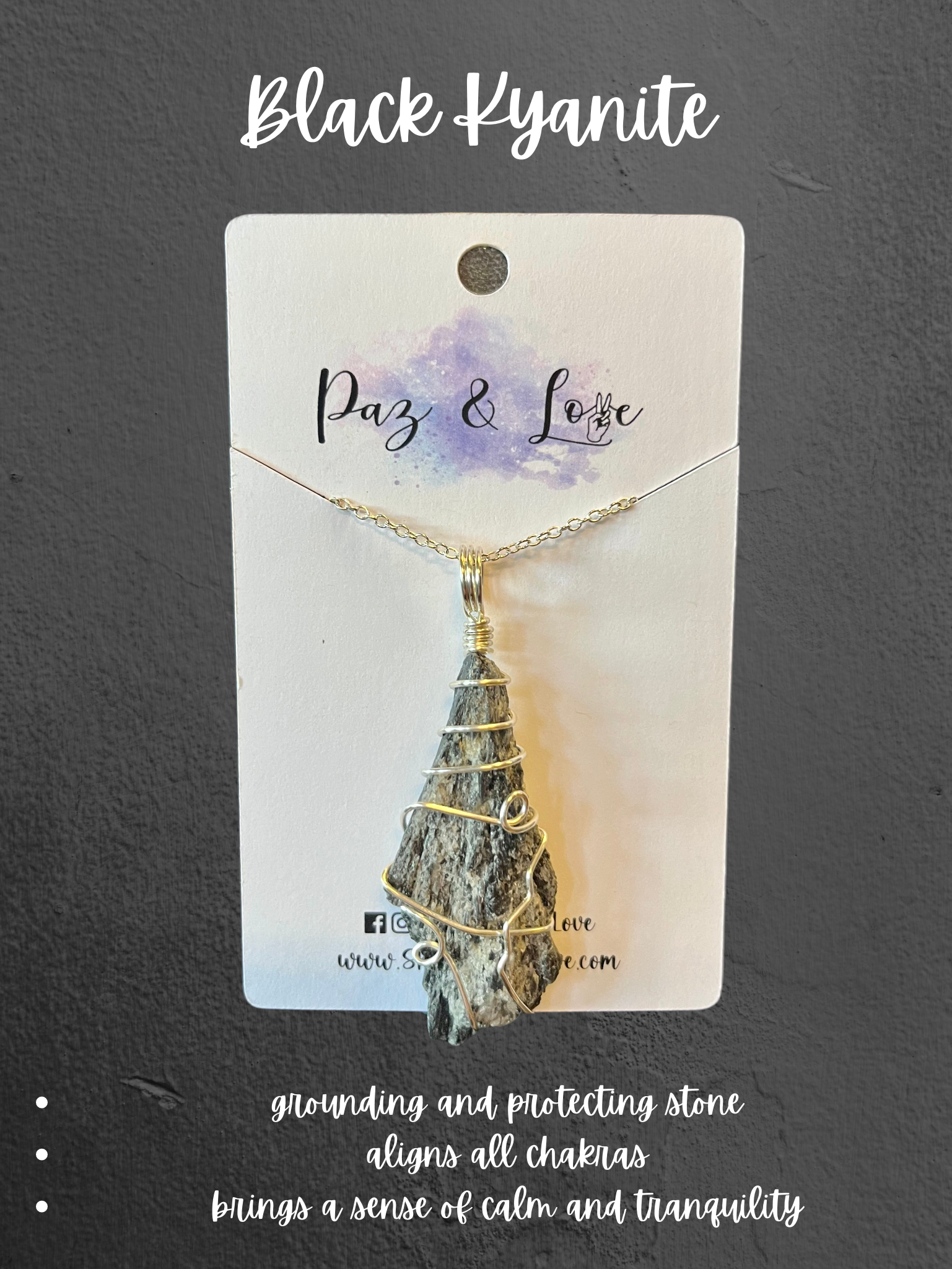 Black Kyanite Necklace