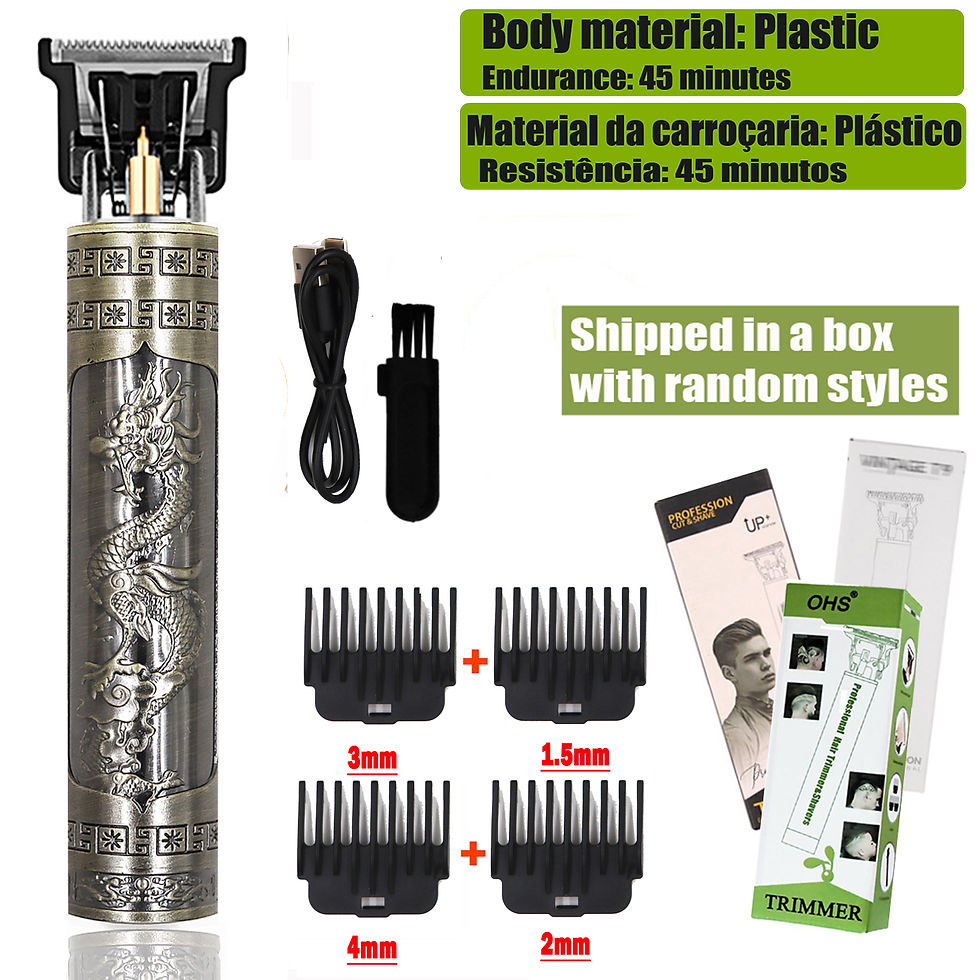 Thumbnail: T9 Cordless Electric Hairber Shaver Hair Trimer Home Appliances Travel Barber Ra