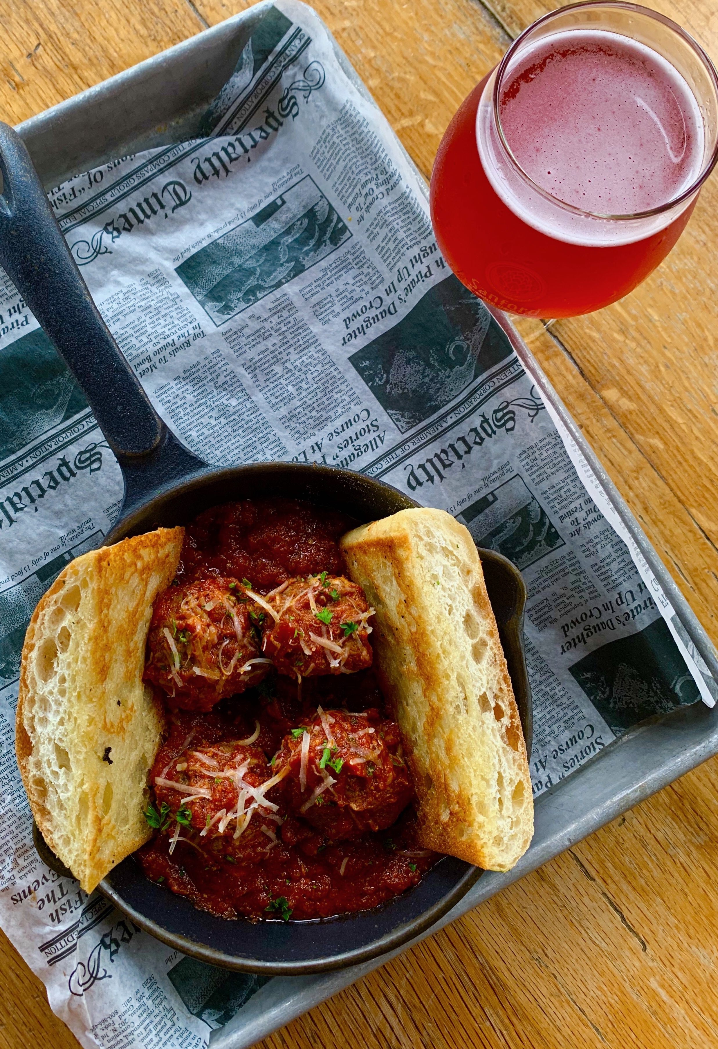 Nonno's Meatballs and a Flamingose