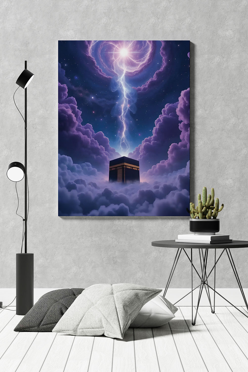 Bulutların Üzerinde Kabe Kanvas Tablo