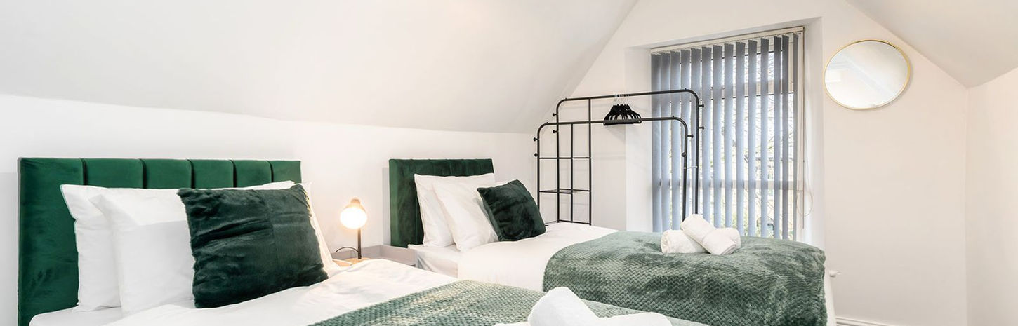 a cozy looking stylish bedroom