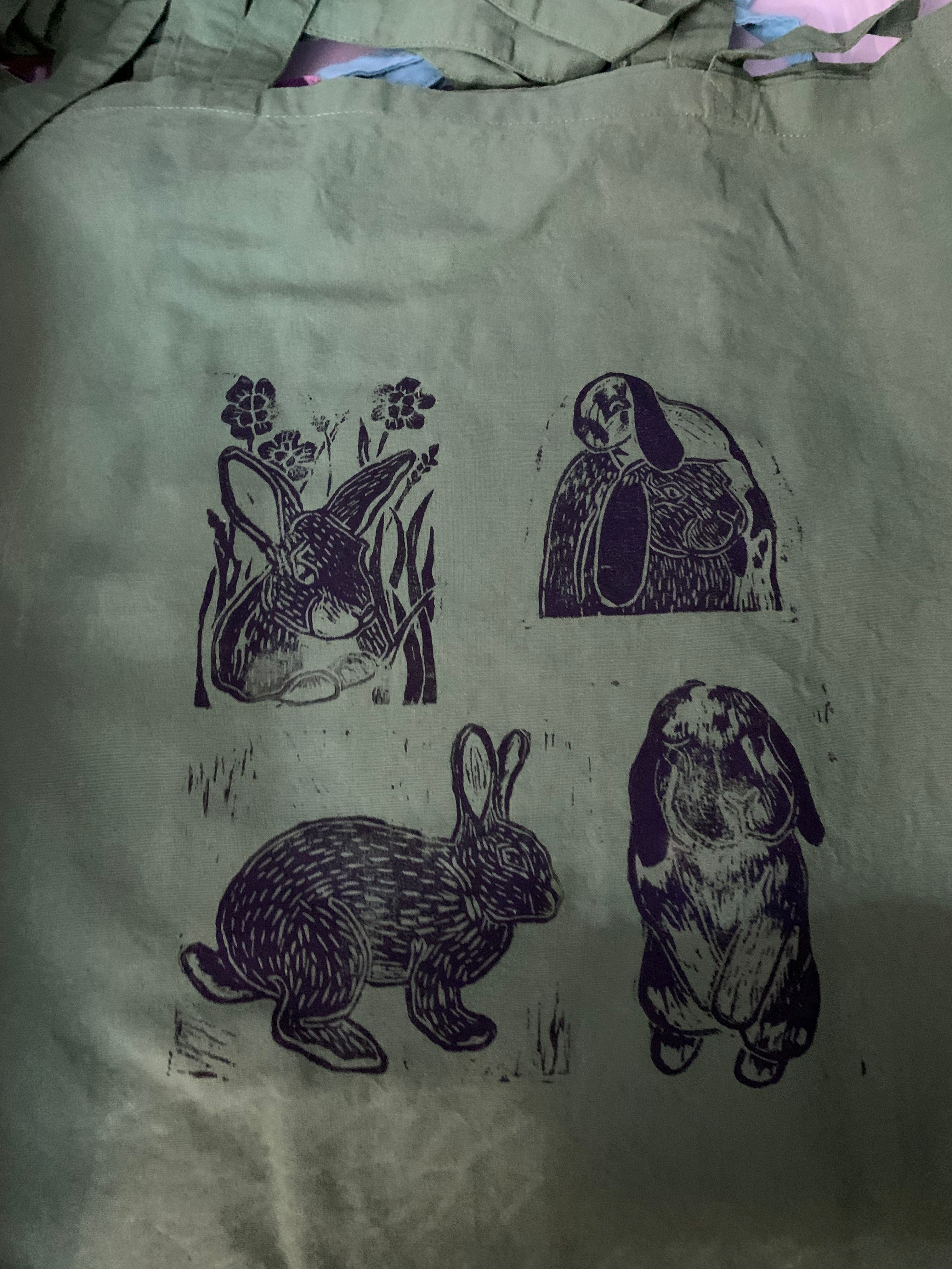 Lightweight Green Tote Bag (various designs) 