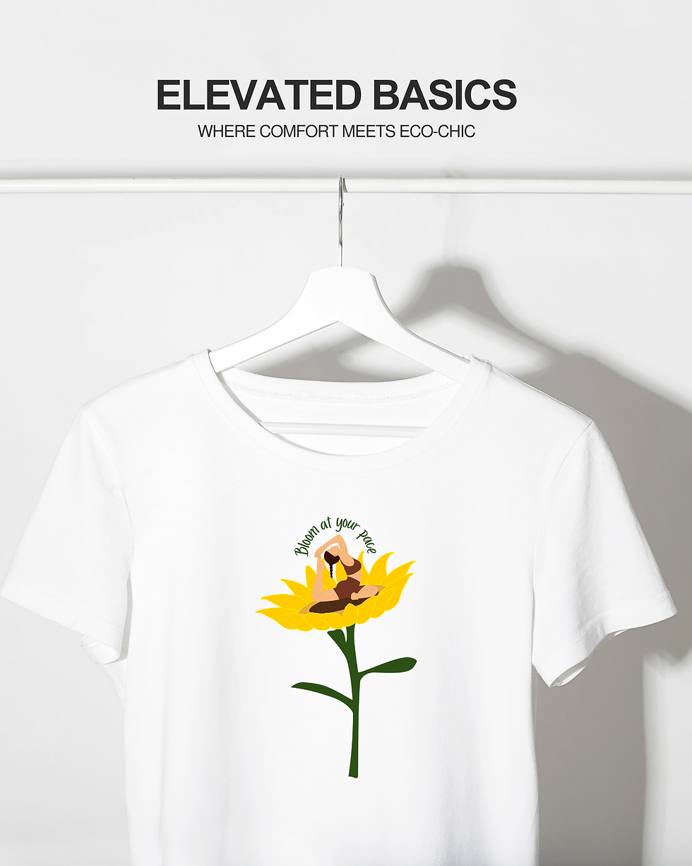 Thumbnail: Organic Cotton Bloom Tee – Inspiring Gift for Her | Ethical & Soft