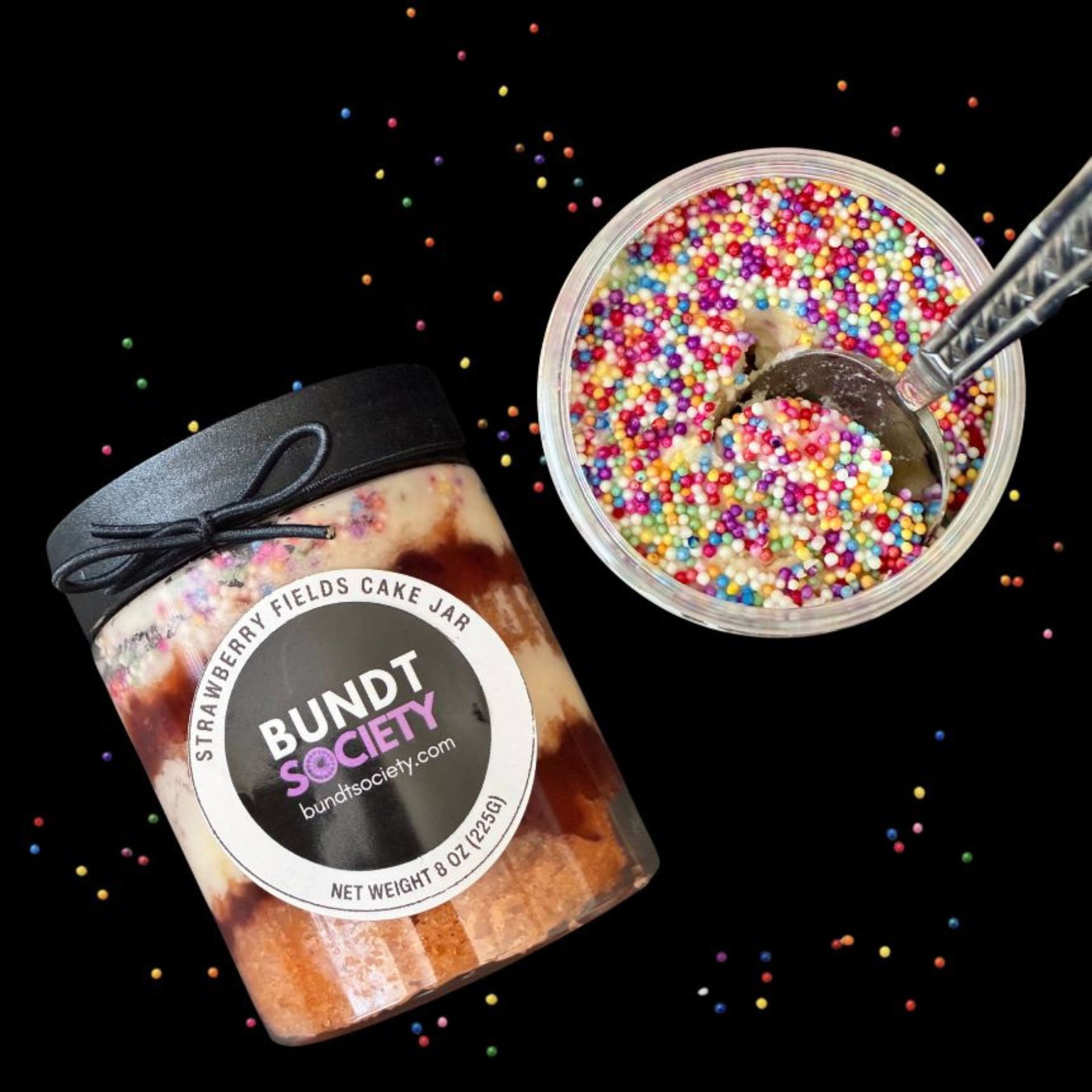 STRAWBERRY FIELDS CAKE JAR
