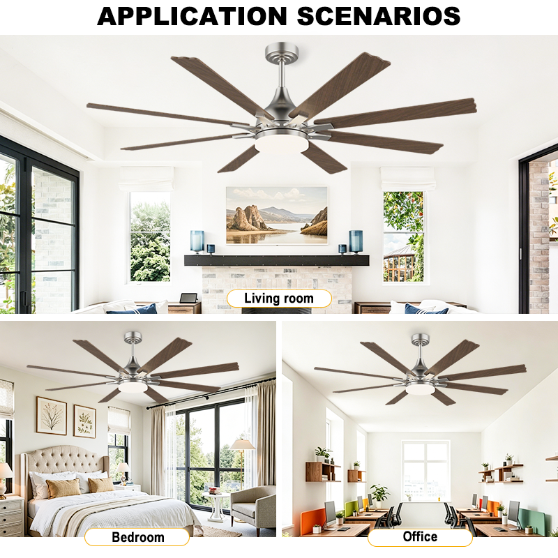 Ceiling Fan with Light Remote Control & DC Motor for Large Open Living Space
