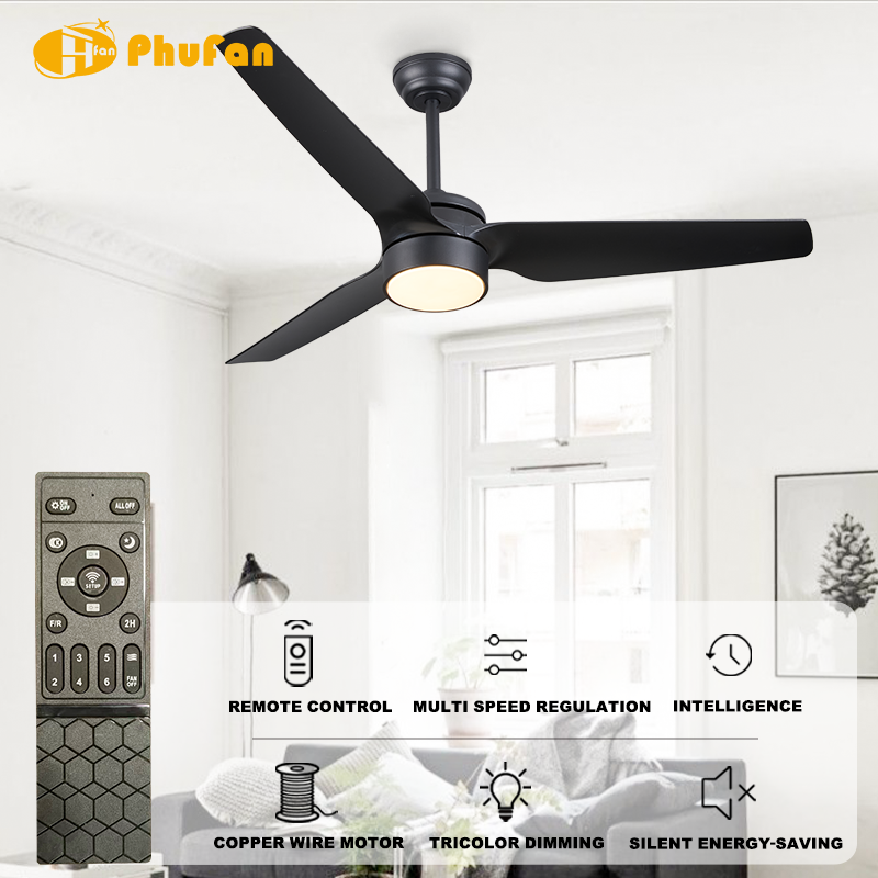 56 Inch Ceiling Fan with Dimmable LED Light and Reversible DC Motor
