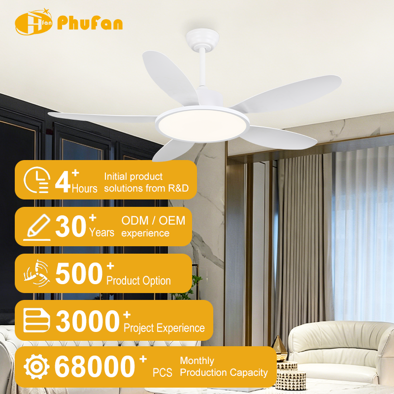 Ceiling Fan with LED Light Remote Control, CE CB Certified for Modern Bedroom