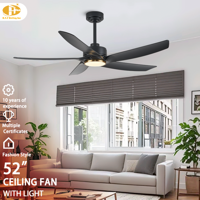 5-Blade ABS Ceiling Fan with LED Light Reversible DC Motor & Remote Control