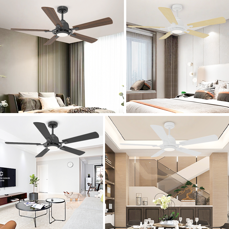 LED Ceiling Fan and Light with Remote Silent Reversible DC Motor for Bedroom