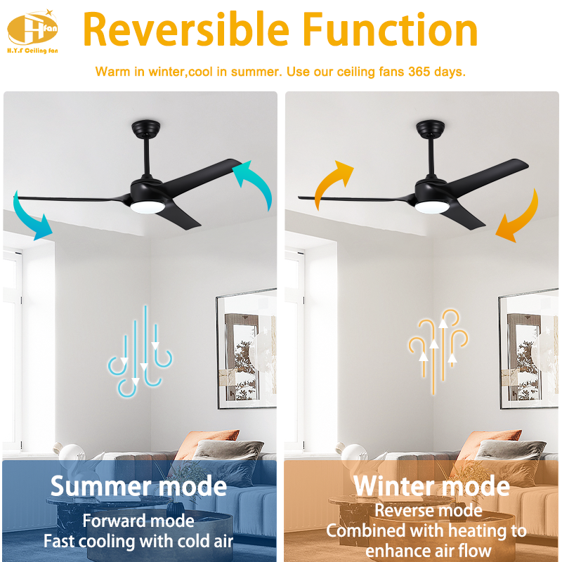 Modern Ceiling Fan Light Available in 52/60/72 Inch,for All Indoor Household
