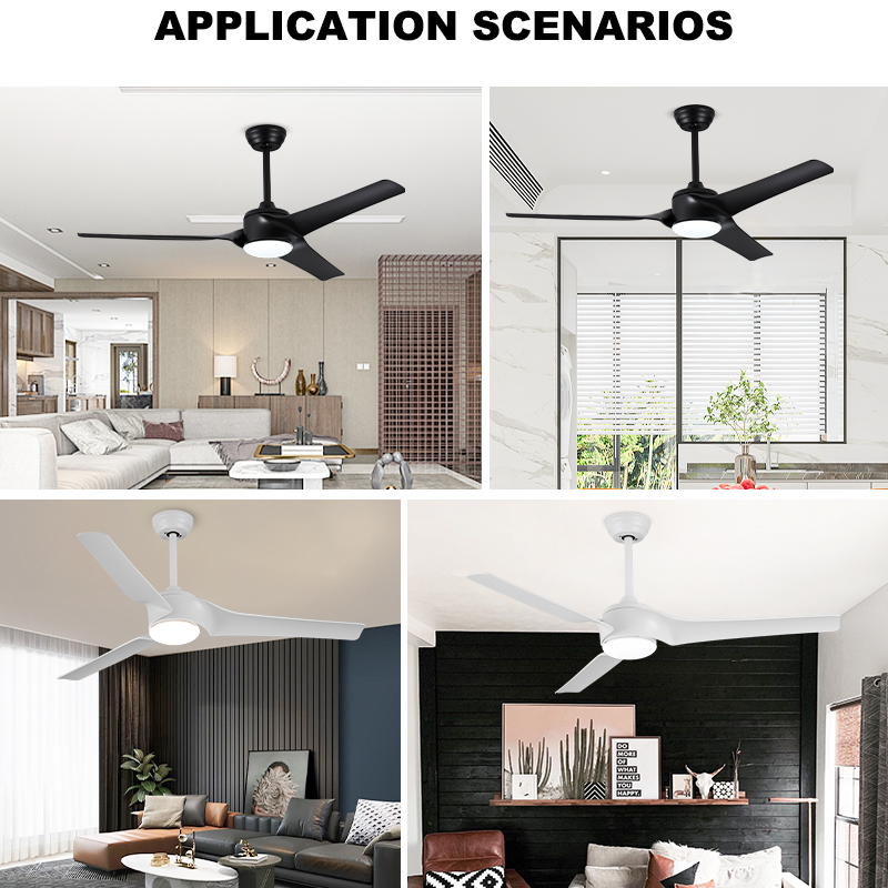 Modern Ceiling Fan Light Available in 52/60/72 Inch,for All Indoor Household