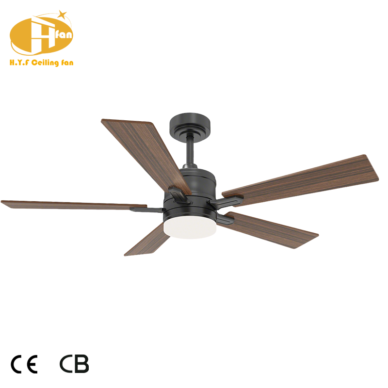 섬네일: 5-Blade Ceiling Fan, Reversible Blades, Dimmable Central LED Light & Hand Remote