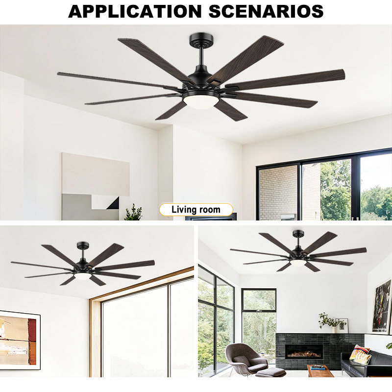 Thumbnail: Large Size Modern Ceiling Fan Light with DC Motor for Open Concept Living Room