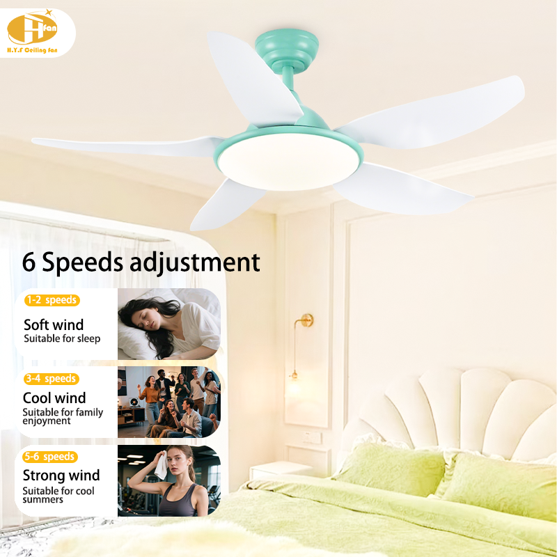 Thumbnail: 5-Blade Ceiling Fan with LED Light Reversible Silent DC Motor & Remote Control 