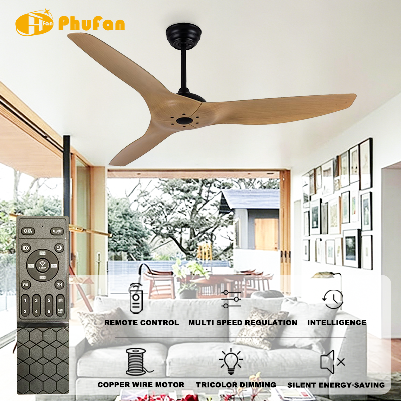 52 Inch Ceiling Fan IP65 Waterproof Quiet DC Motor Remote Reversible Downrod Fan
