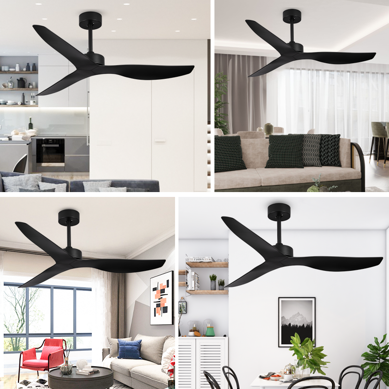 Miniature : Ceiling Fan Without Light, DC Motor, Remote Control for Bedroom and Living Room