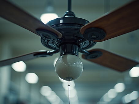 Retro wood ceiling fan with lights