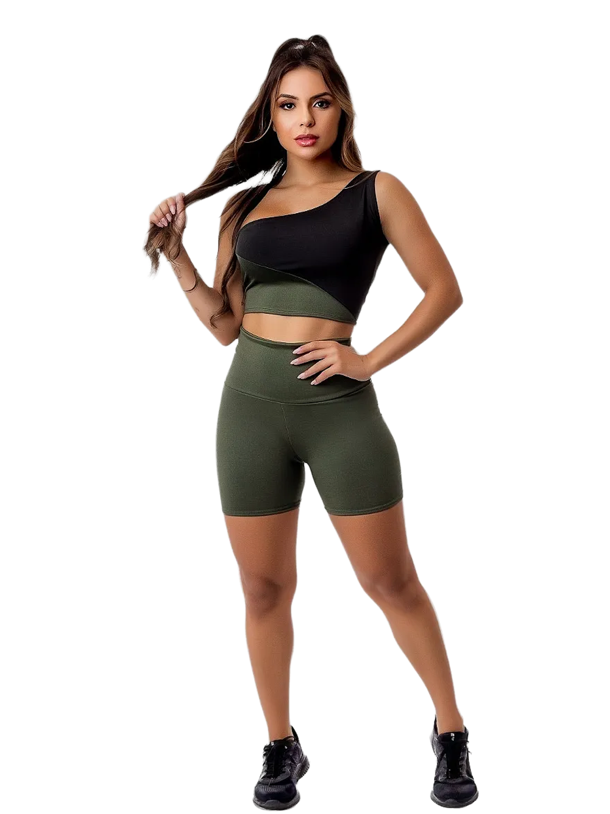 Conjunto Short E Cropped Fitness