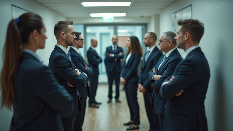 Eye-level view of a group of professionals engaged in SASSI training