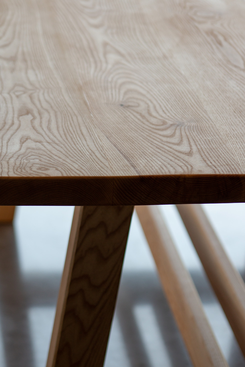 Thumbnail: Ash White Dining Table with Natural Finish
