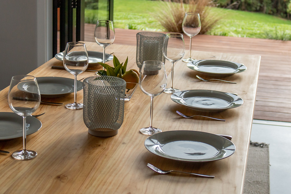 Thumbnail: Spacious 12 Seater Macrocarpa Wooden Table