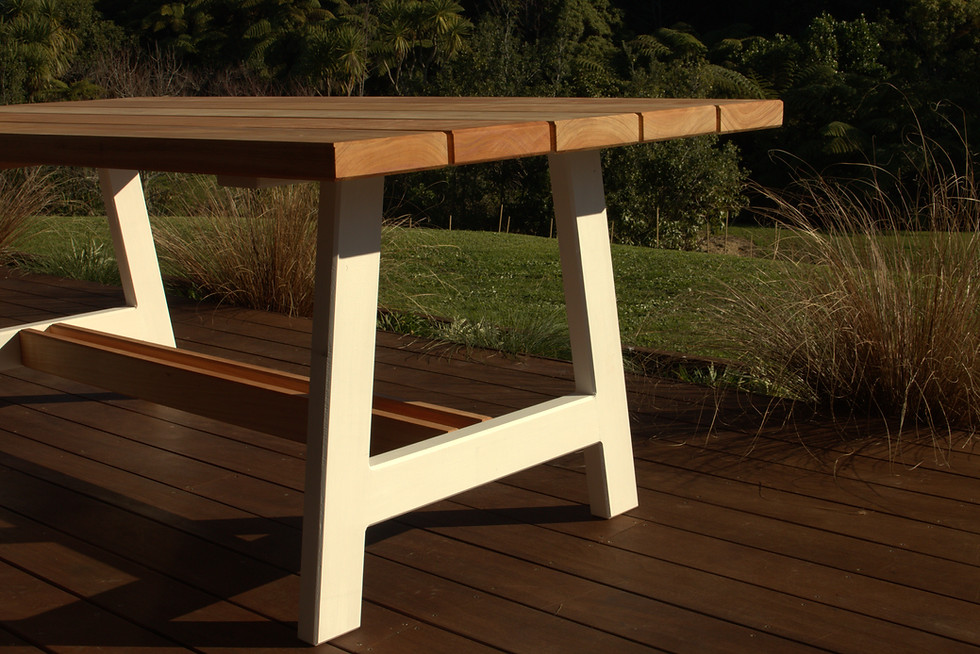 Thumbnail: 8 Seat Outdoor Dining Table (white)   ... Macrocarpa.