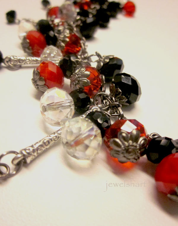 Thumbnail: Red and Black Charm Bracelet