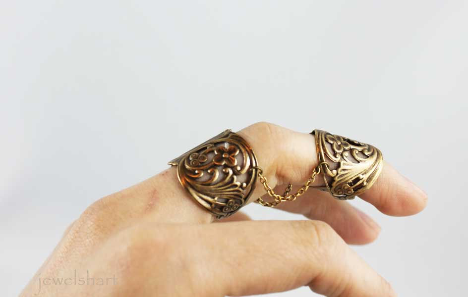 Thumbnail: Brass Finger Armor Ring