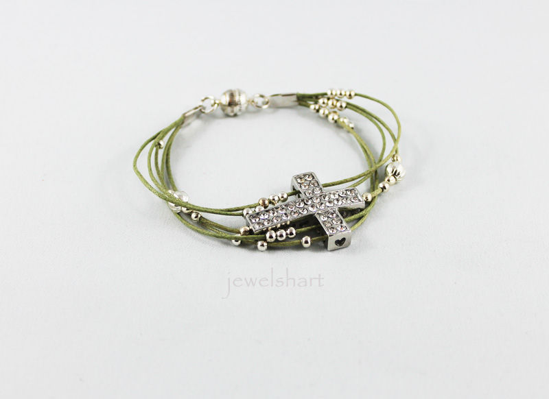 Thumbnail: Multi Strand Cross Bracelet