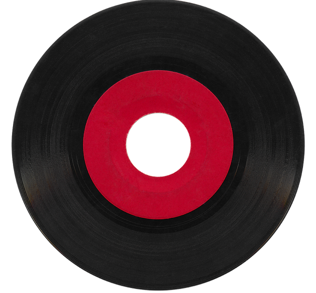 Red vinyl record