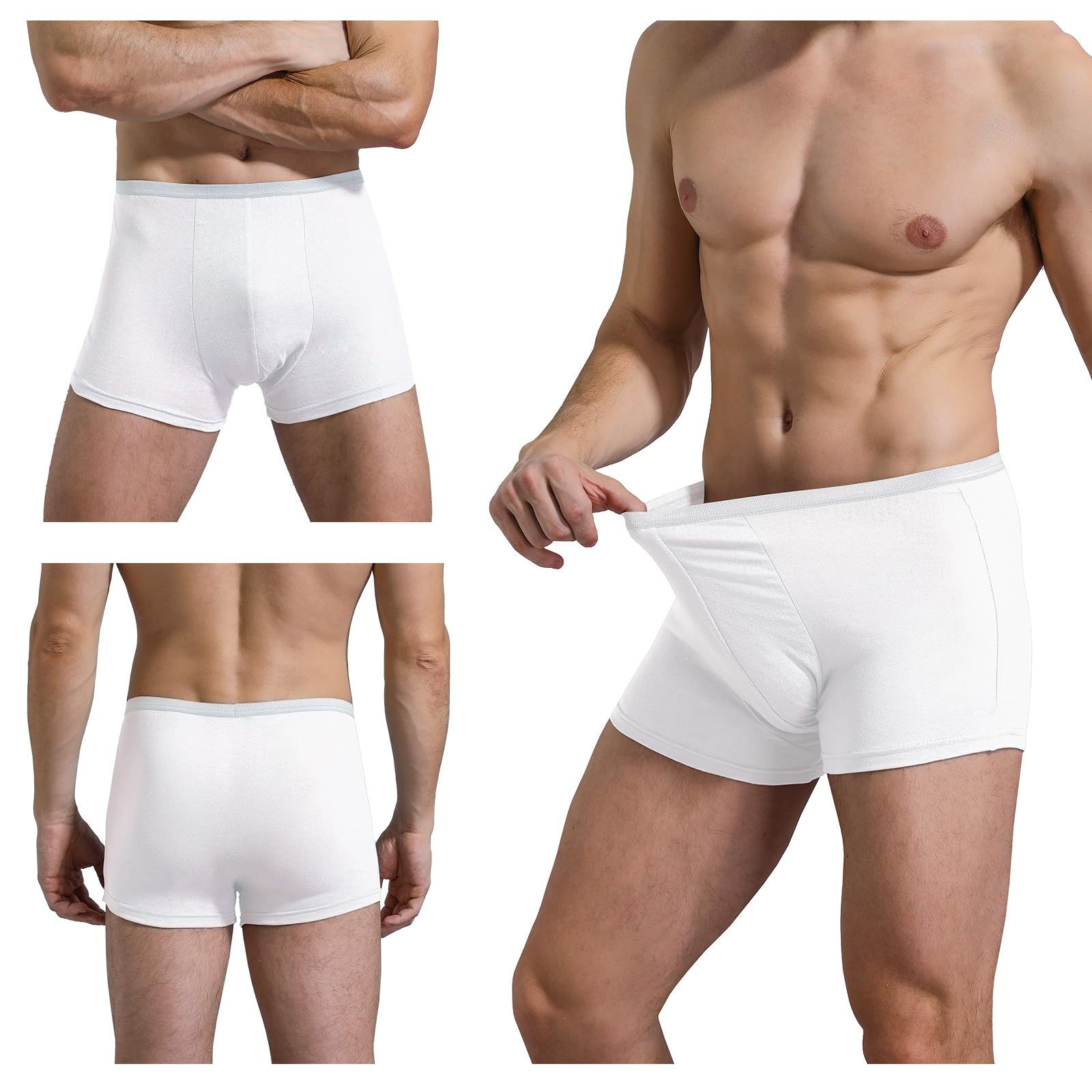 Relaxcare Mens-Disposable-Underwear 10 Pcs Cotton Boxers Briefs Portable Shorts