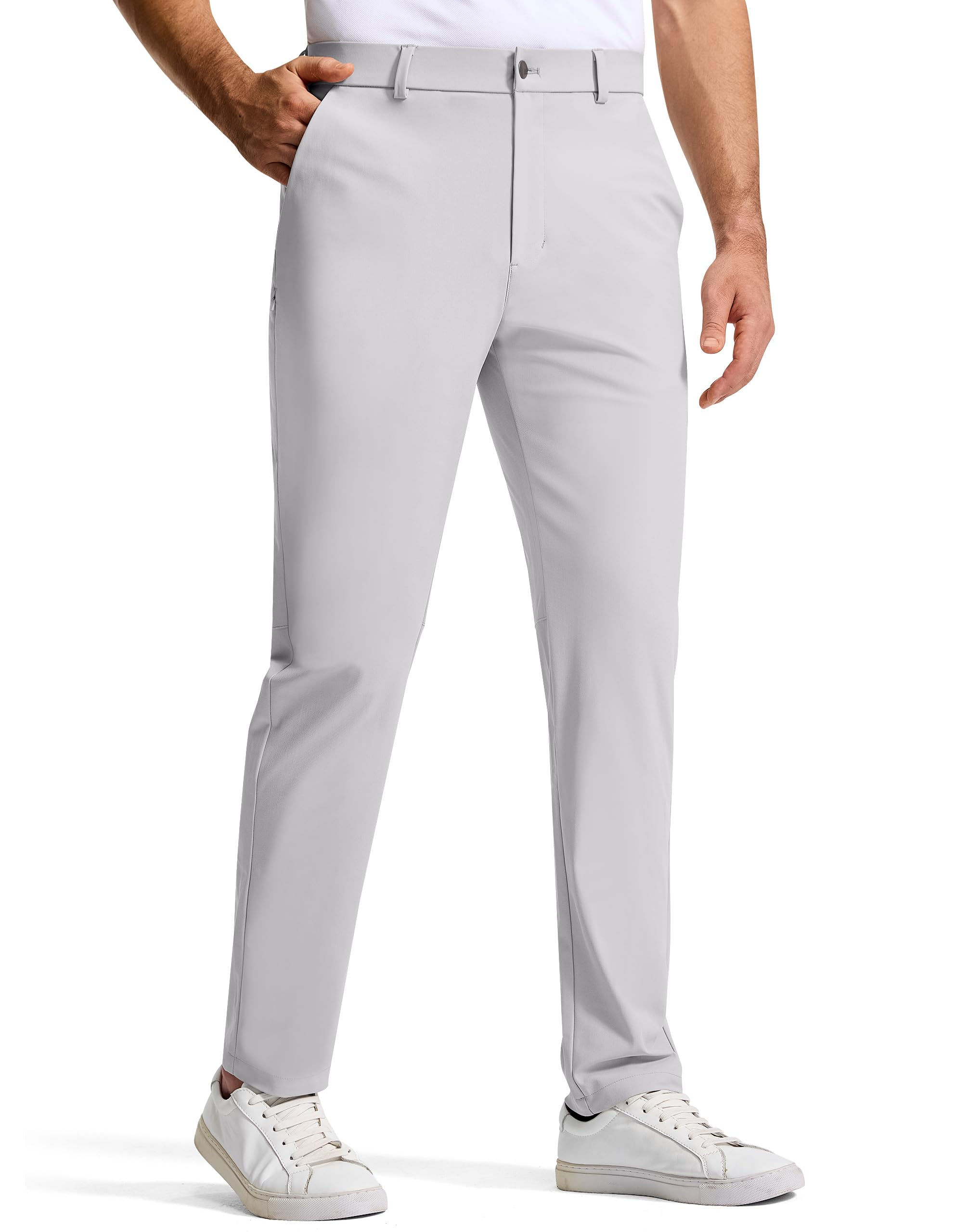 SERAMY Mens Golf Dress Pants 31" with 5 Pockets Stretch Slim Fit Lightweight Qui