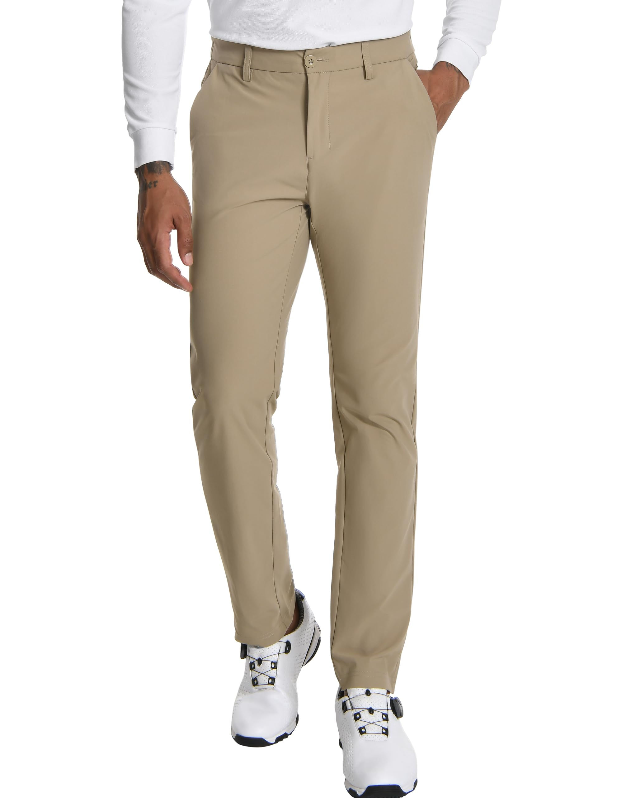 Golf Pants for Men Stretch Mens Wrinkle Free Pants Mens Casual Dress Travel Pant