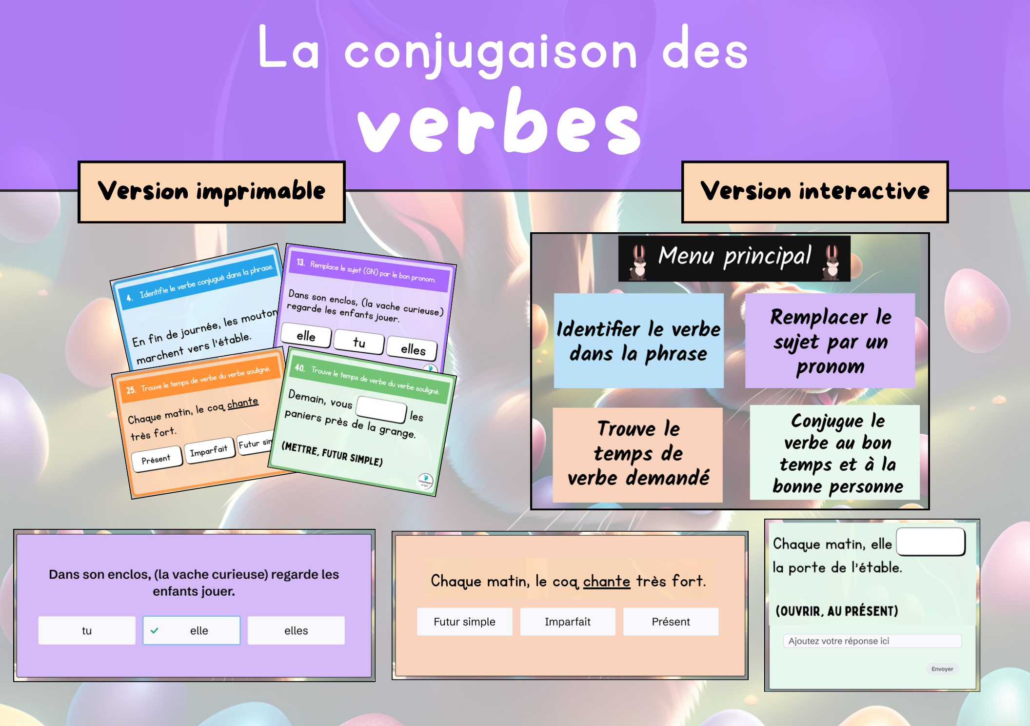 Conjugaison de verbes (interactif)