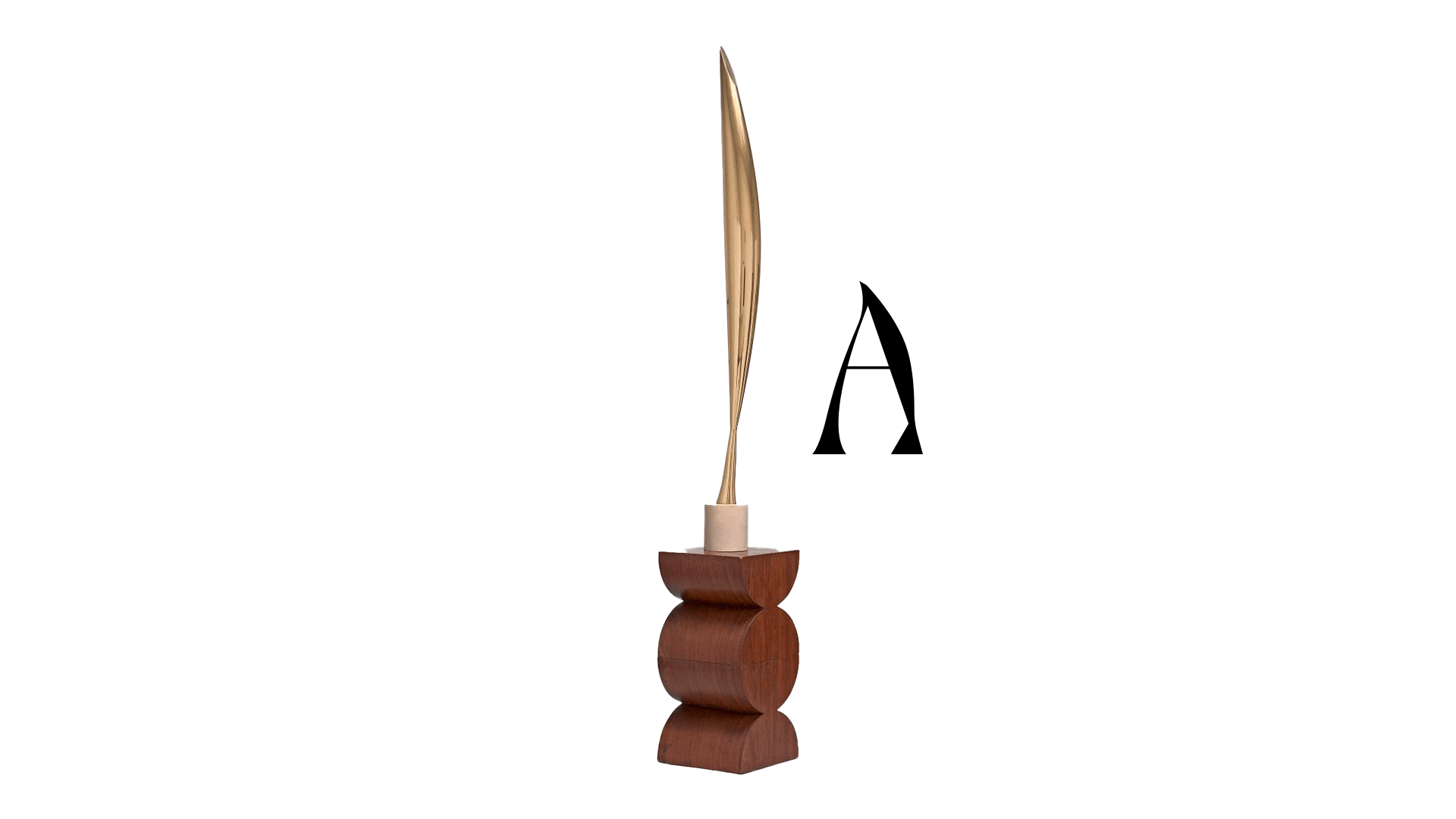 Amamo Cafe logotype inspired by Constantin Brancusi