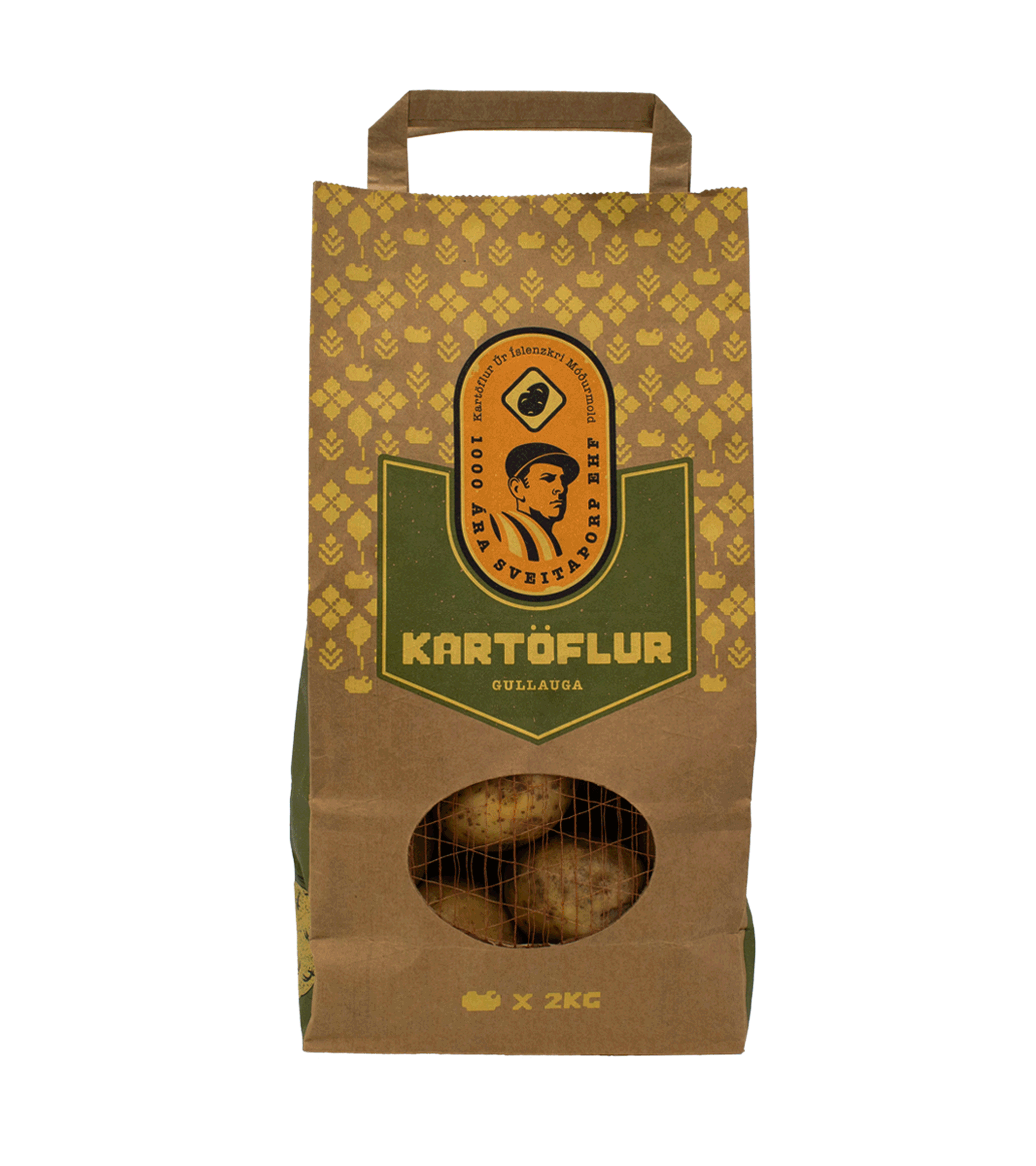 potato brand packaging and visual identity designed in Romania