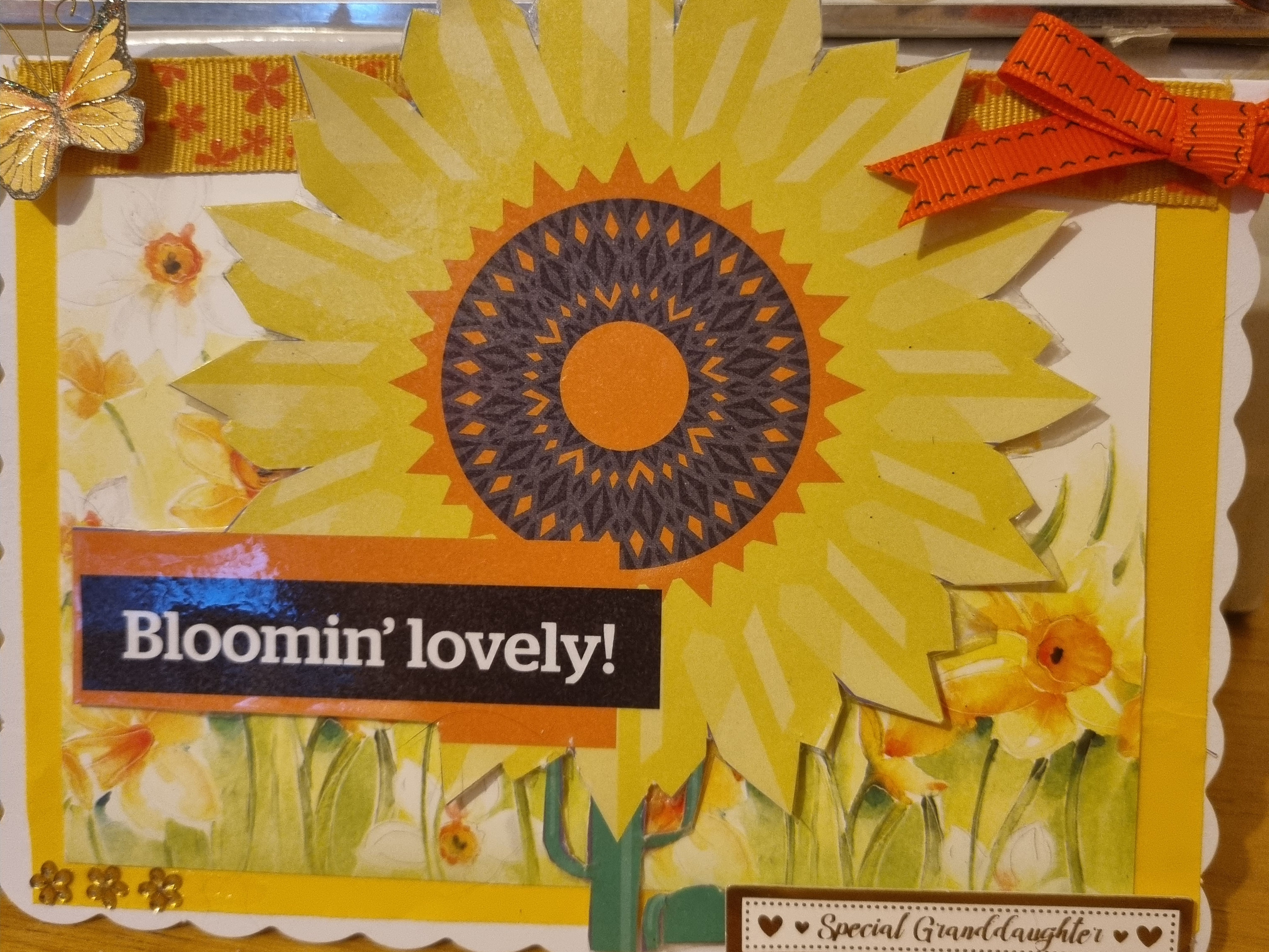 Blooming lovely sunflower (granddaughter 6x6)