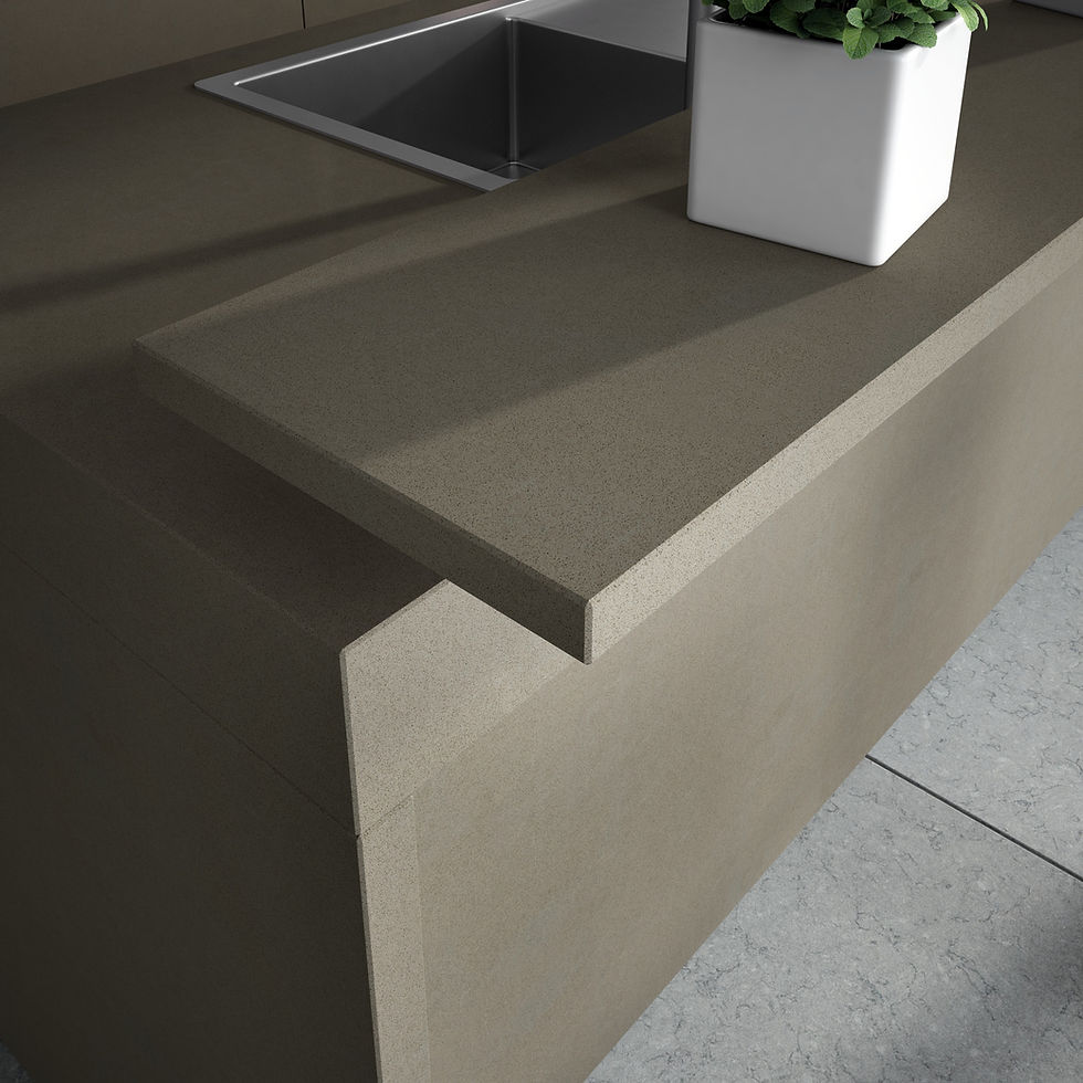 Миниатюра: Фрагмент столешницы из искусственного камня Silestone Noka