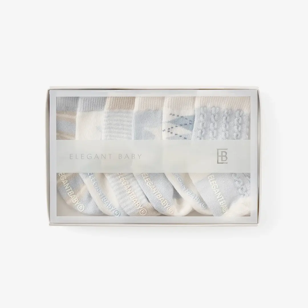 Elegant Baby - Non Slip Baby Socks 6pk