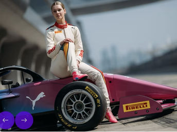 Rachel Robertson with PUMA car operated by Hitech