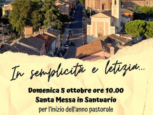 Inizia l'anno pastorale