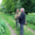 George Agnew and David Alderman looking at ancient trees