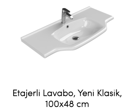 Küçük resim: Yeni Klasik Etajerli Lavabo