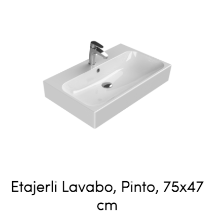 Küçük resim: Pinto Etajerli Lavabo