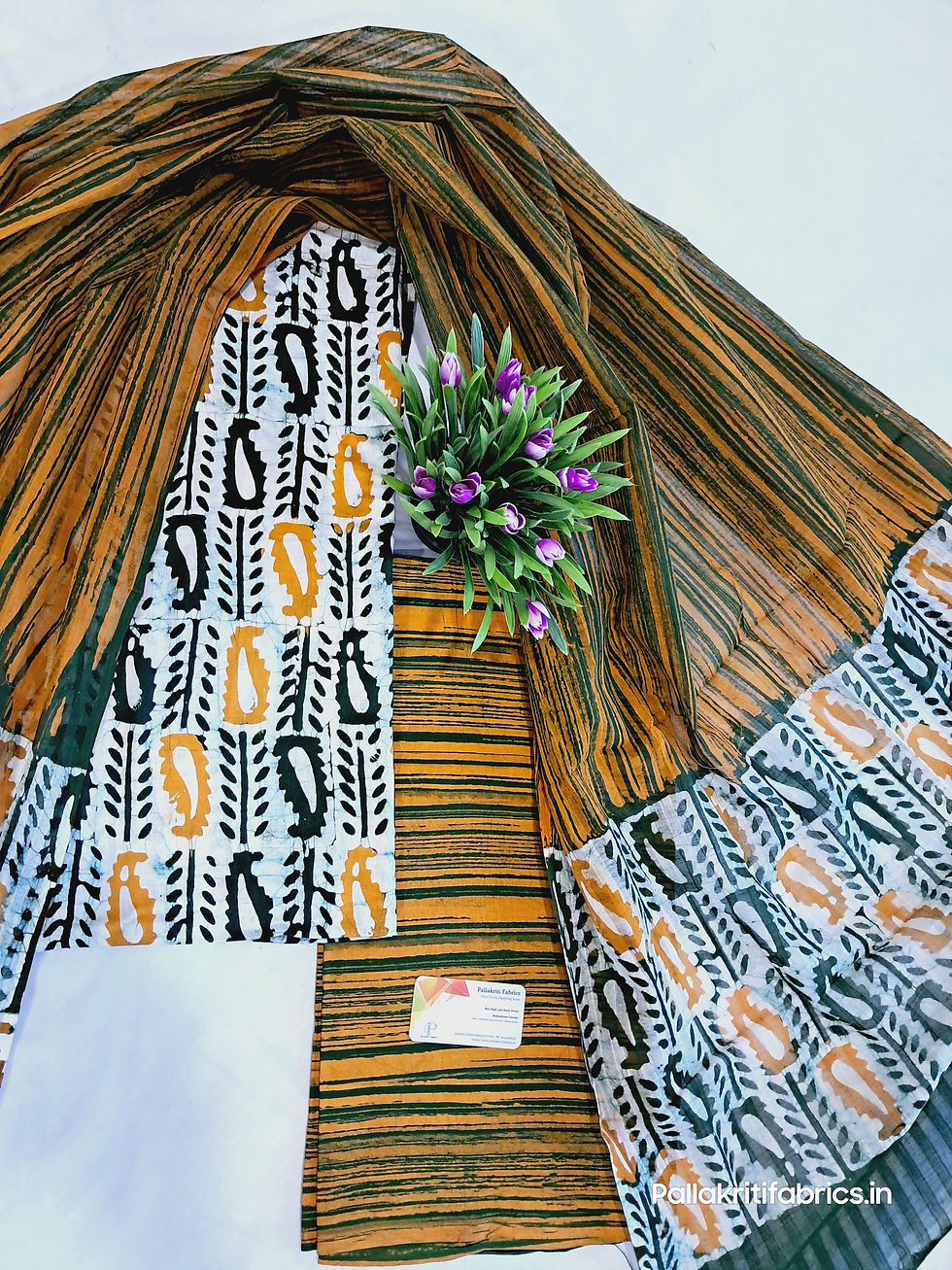 100% cotton Batik Print Suit - Unstitched with Stitching option