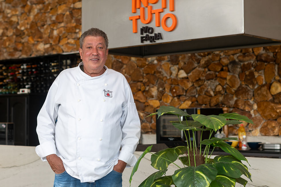 Em 2023, nasceu o Instituto Ivo Faria, no bairro Belvedere, um espaço criado para que o chef compartilhe seu conhecimento e sua experiência com profissionais, empre-endedores, cozinheiros amadores e apaixonados pela gastronomia. Foto: Bruno Hannelt